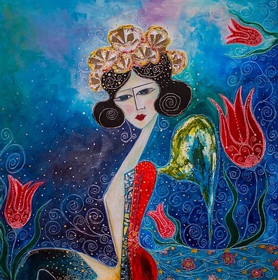 Výstava íránské malířky Rihany SG "Vůně Ženy"