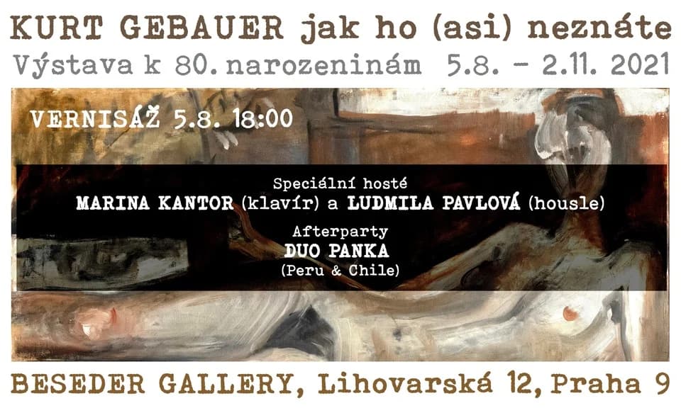 Kurt Gebauer jak ho (asi) neznáte - výstava k životnímu jubileu 80.let - VERNISÁŽ