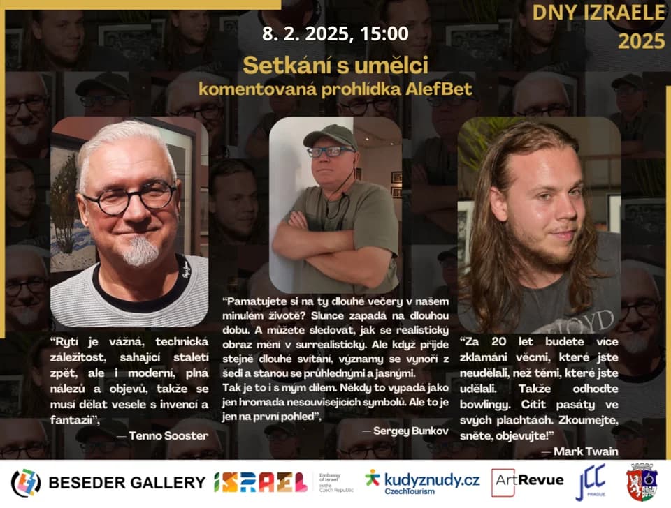 Komentovaná prohlídka výstavy AlefBet (Tenno Sooster a Sergey Bunkov)